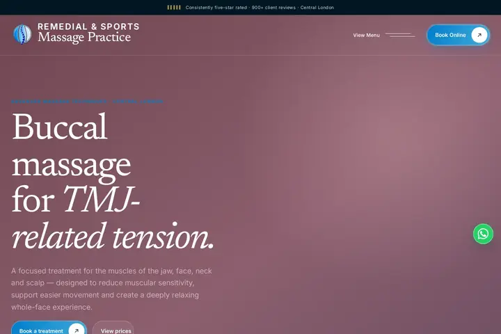 Buccal massage on the Remedial & Sports Massage Practice website